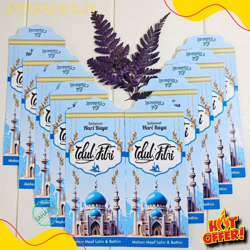 

100 Pcs Amplop Lebaran Idul Fitri Motif Masjid Ukuran Besar / Amplop Masjid Terbaru 2025 Terlaris! Produk Ini Banyak Dicari