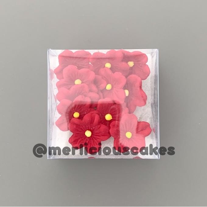 

+%+%+%] Sakura 12 Merah Bunga Gumpaste Flower Cake Kue Topper