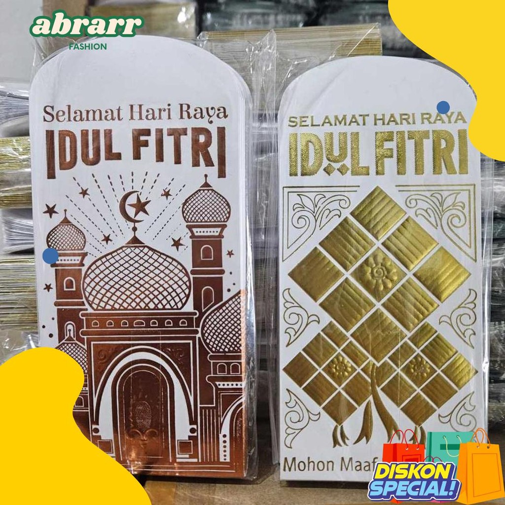 

Bellino - Grosir 1Pak Isi 50 Lembar Amplop Poli Lebaran Ukuran Sedang L Exclusive Mewah Premium Angpau Lebaran Thr Diskon Setengah Harga