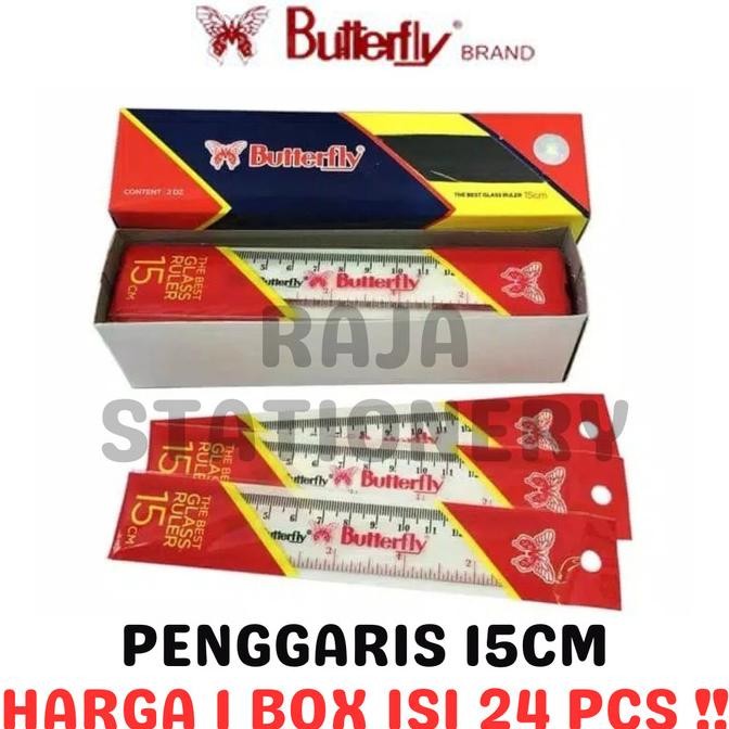 

BUTTERFLY RULER 15CM PENGGARIS KUPU KUPU 15CM PANJANG PLASTIK [24PCS]