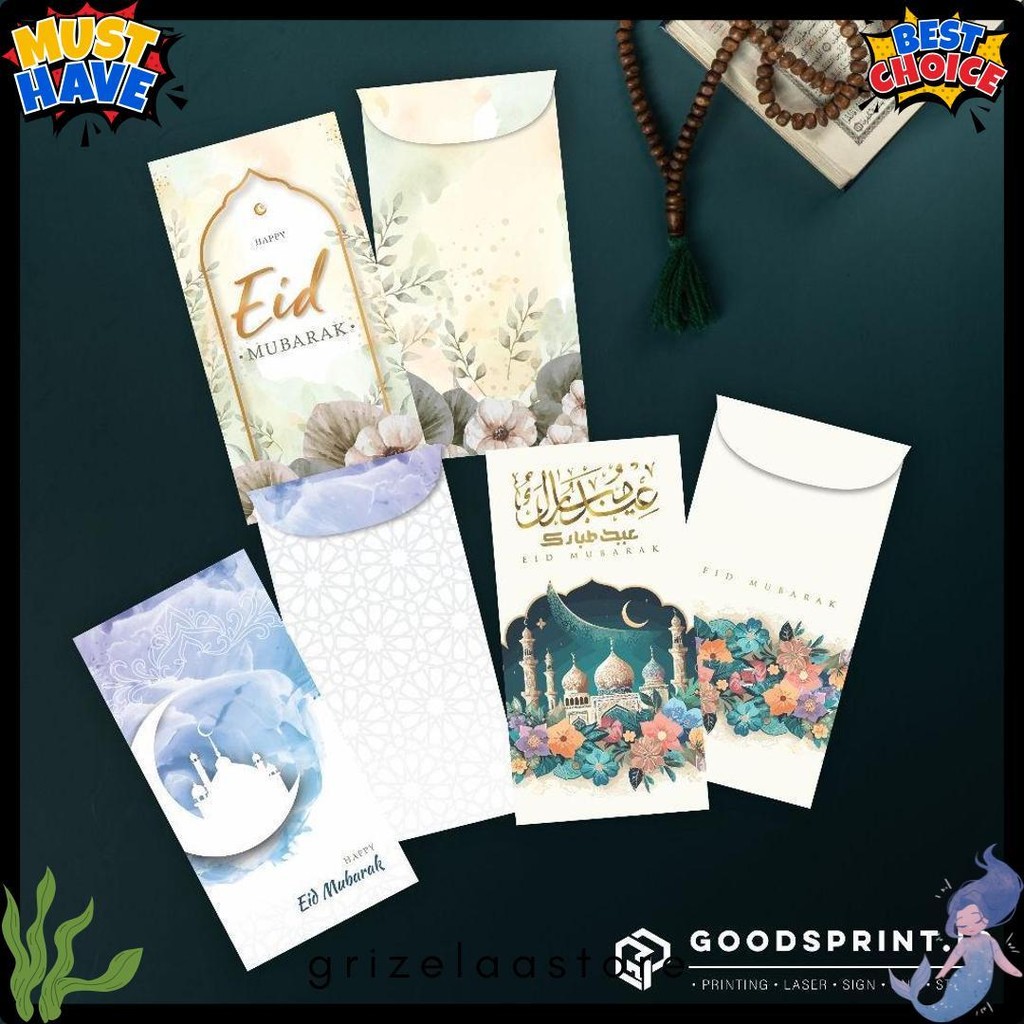 

6 Pcs Amplop Lebaran Angpao Idul Fitri | Angpau Thr Lebaran Custom Nama Diskon