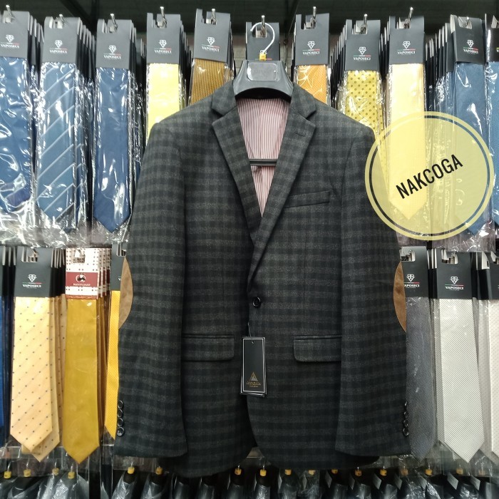 blazer casual slimfit jas blazer pria bahan wol import berkualitas