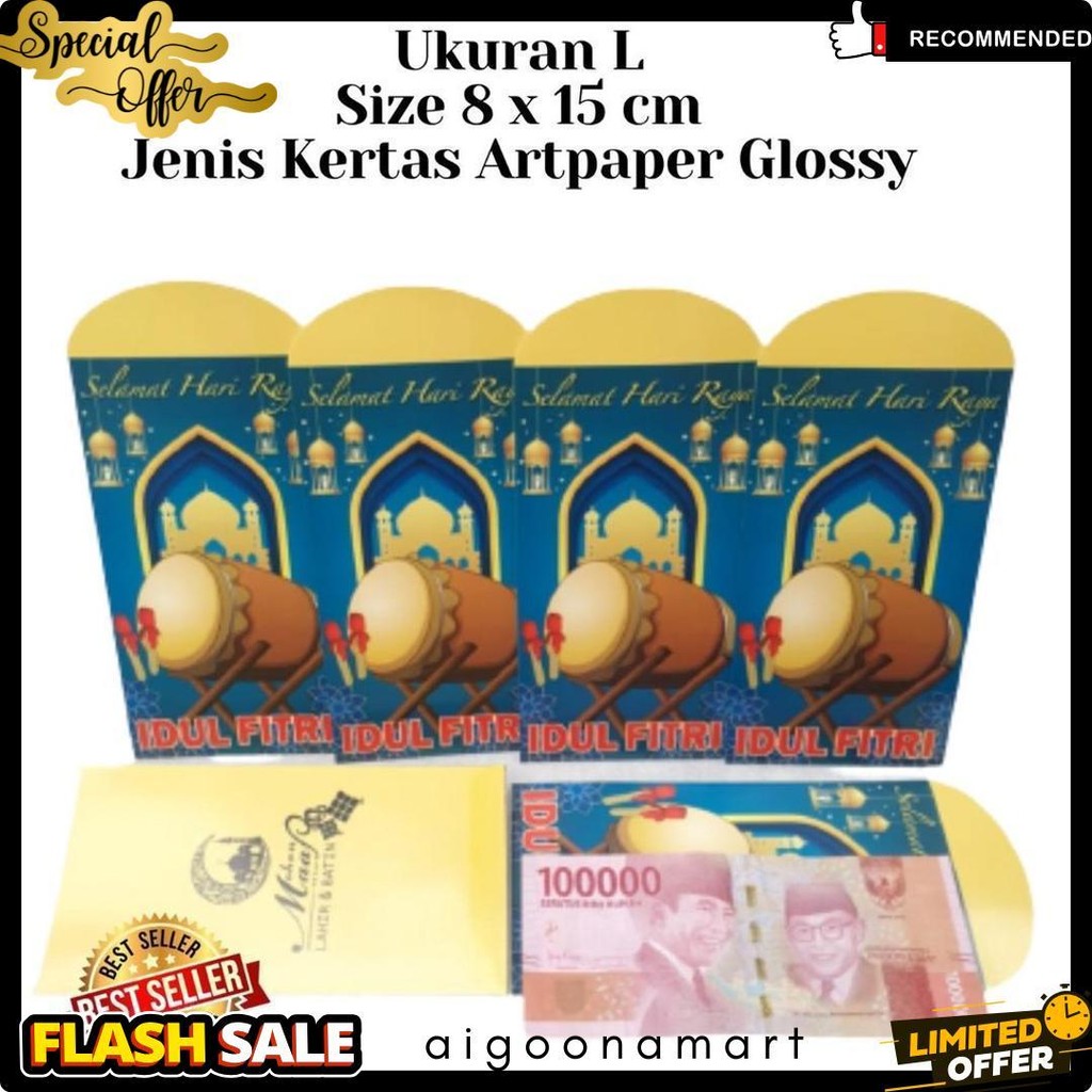 

Grosir Amplop Angpau Ampau Lebaran Idul Fitri Ukuran Besar L Isi 100Pcs 1Pak Amplop Thr Anak Isi 100 Dan 50 Lembar Terlaris! Produk Ini Banyak Dicari