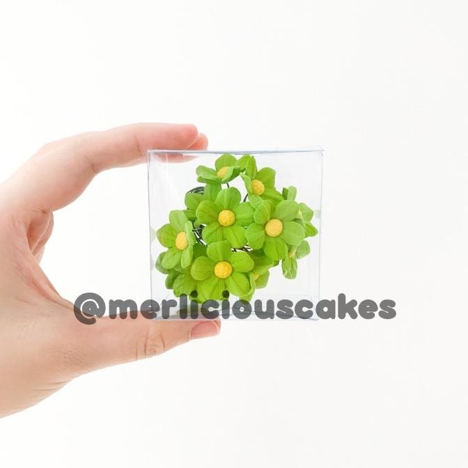 

#@#@#@#@] Blossom Green Hijau Bunga Gumpaste Flower Cake Kue Topper