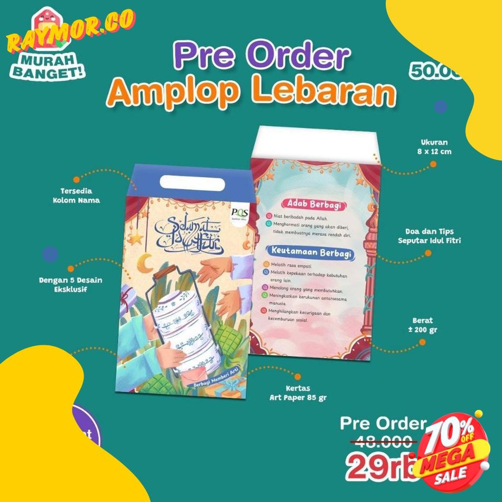 

Amplop Lebaran 2025 - Isi 50Pcs [Pustaka Hulwah] Flash Sale! Diskon Hingga 70%