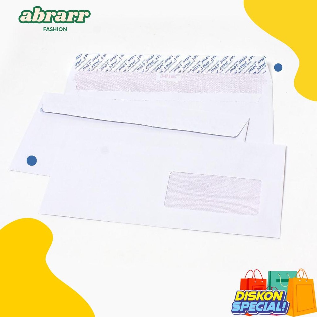 

J-Plus - Amplop Putih Jendela Kanan / Amplop Window No.90 Biru - Pack Terlaris! Produk Ini Banyak Dicari
