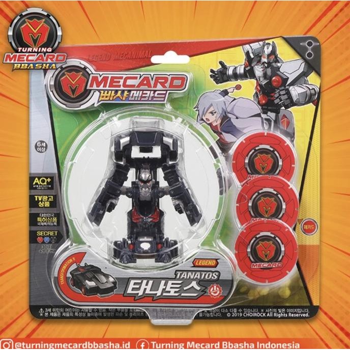 ><><><] TURNING MECARD BBASHA 018 LEGEND MECANIMAL TANATOS MAINAN ROBOT MOBIL