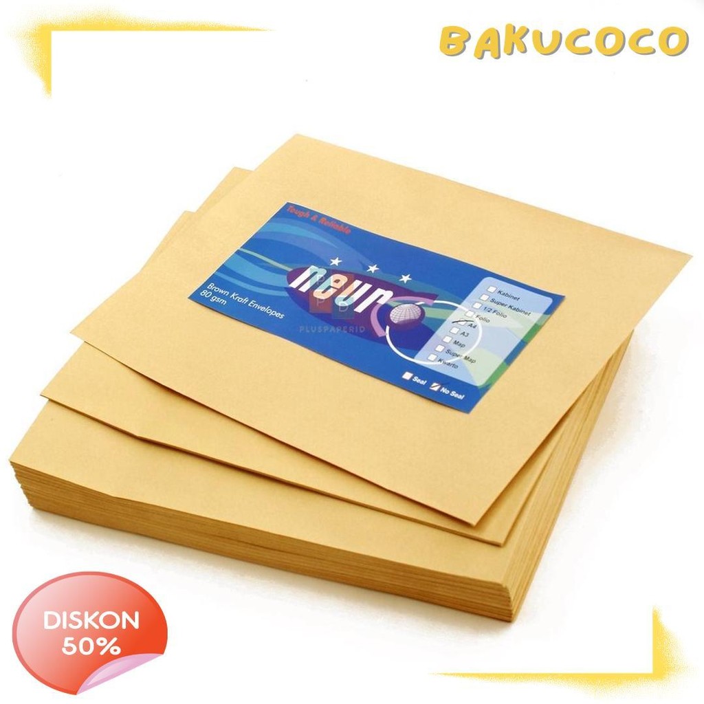 

Neuro - Amplop Coklat Ukuran A4 ( 30 X 22 Cm ) No Seal - 1 Pack Diskon