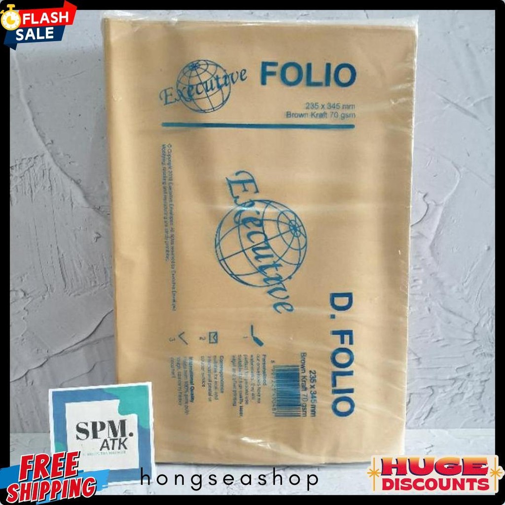 

( 100 Pcs ) Amplop Coklat Folio Executive Khusus Instant/Sameday Diskon