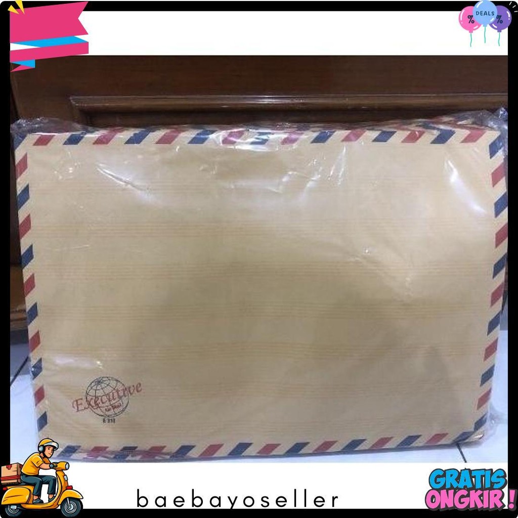 

[50 Pcs] Amplop Coklat Folio Tali Airmail 310 Executive Terlaris! Produk Ini Banyak Dicari