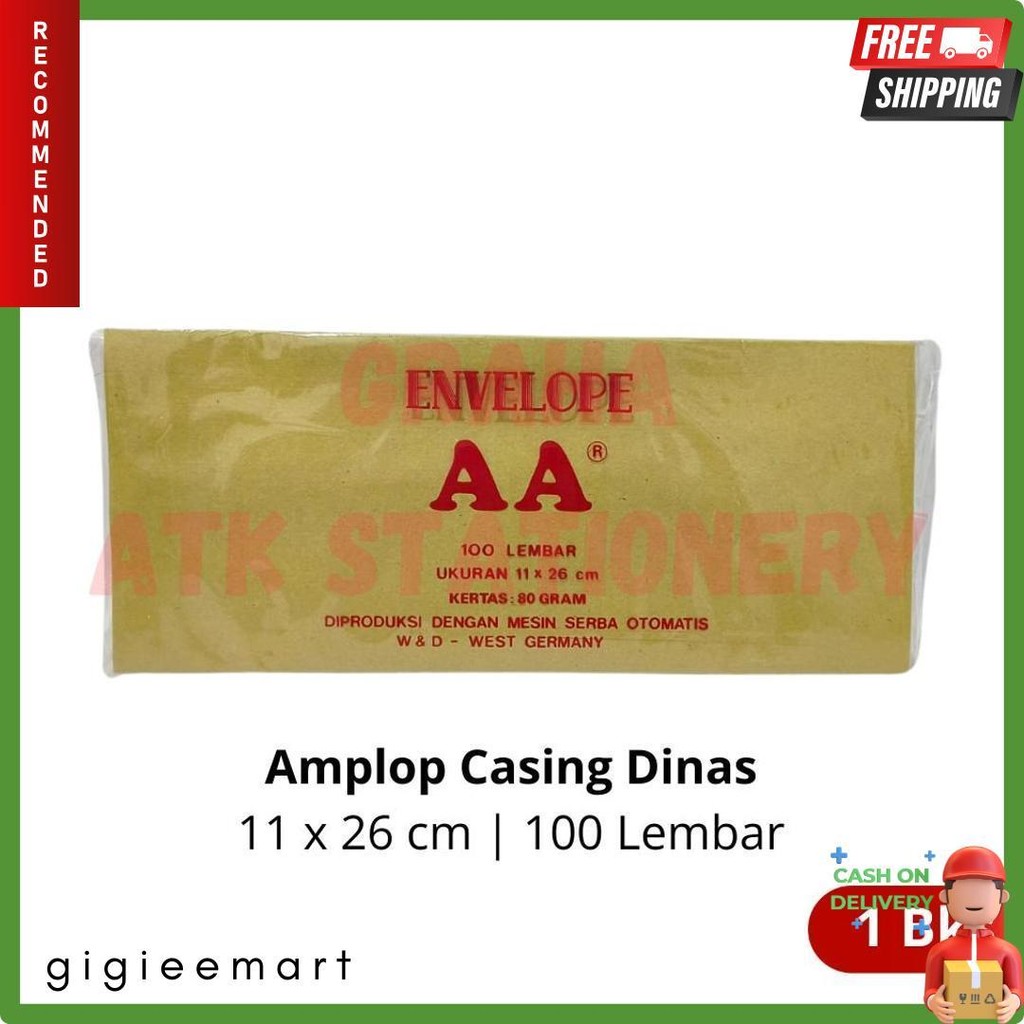 

[1 Bungkus] Amplop Coklat Dinas Aa 11X26 Cm / Amplop Casing Dinas / Amplop Kesing Dinas Aa 11X26 Cm Flash Sale! Diskon Hingga 70%