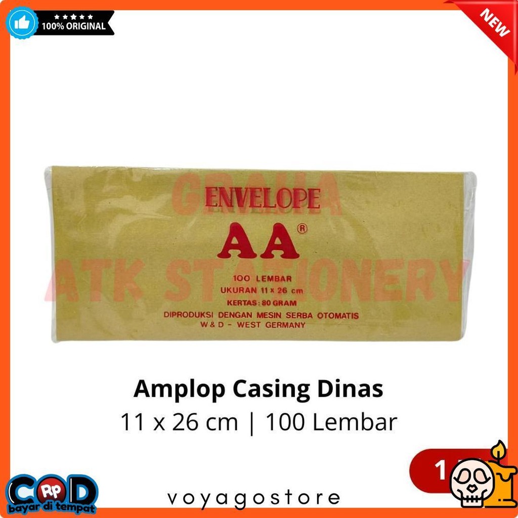 

[1 Bungkus] Amplop Coklat Dinas Aa 11X26 Cm / Amplop Casing Dinas / Amplop Kesing Dinas Aa 11X26 Cm Terlaris! Produk Ini Banyak Dicari
