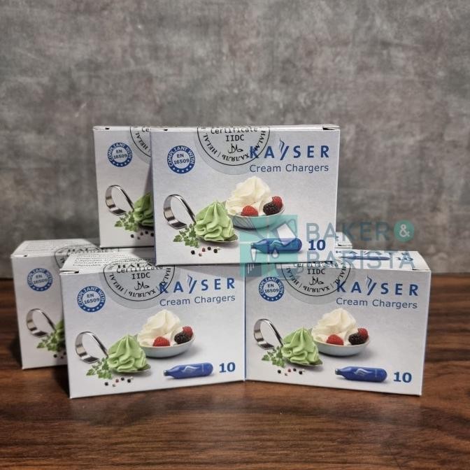 

siap kirim] Kayser Cream Charger 10pcs N2O / whipping cream charger eropa isi 10pc