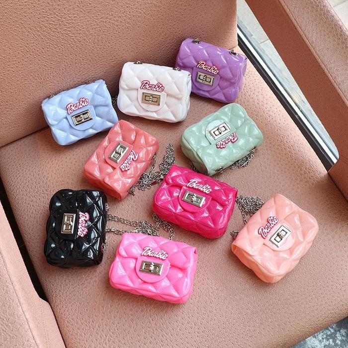 Sale Ttshopindo Tas Barbie Jelly Glossy Mini Tas Selempang Barbie Jelly Mini 91013 Wanita Pink