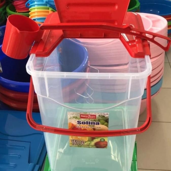 $$$$] TEMPAT ES BUAH 35 LITER + GAYUNG  REFRESHING JAR LION STAR TOPLES BUAH