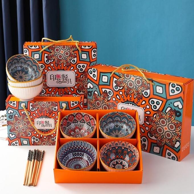 Bohemian japanese Bowl Set/ mangkuk bohemian hampers mangkok keramik