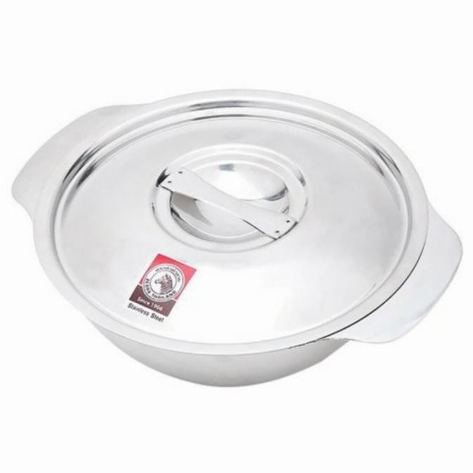Mangkok ZEBRA 20 Cm Stainless Steel Plus Tutup 123020 - Soup Bowl