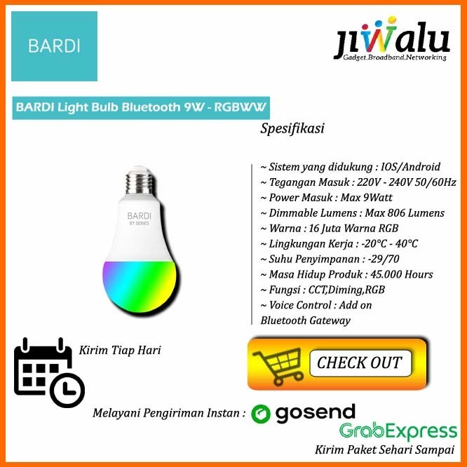 BRG BARU Bardi Light Bulb Bluetooth 9W