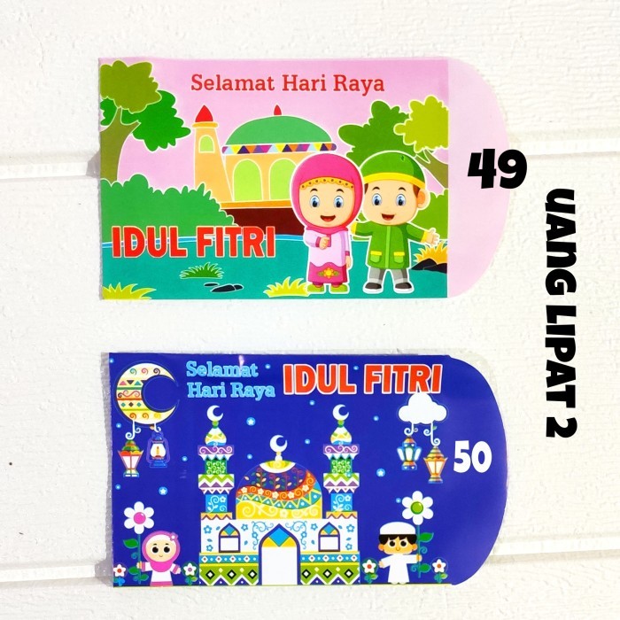 

Terlaris amplop angpao lebaran kecil uang lipat 2 seri anak Sholeh 1 - 50 Keren