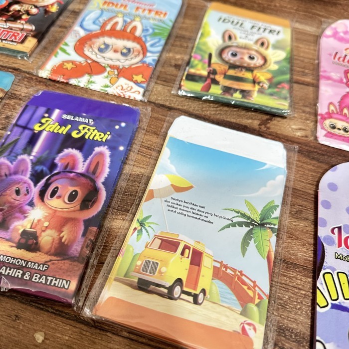 

Murah Ampau Amplop Lebaran Medium LABUBU isi 50 campur 5 motif Keren