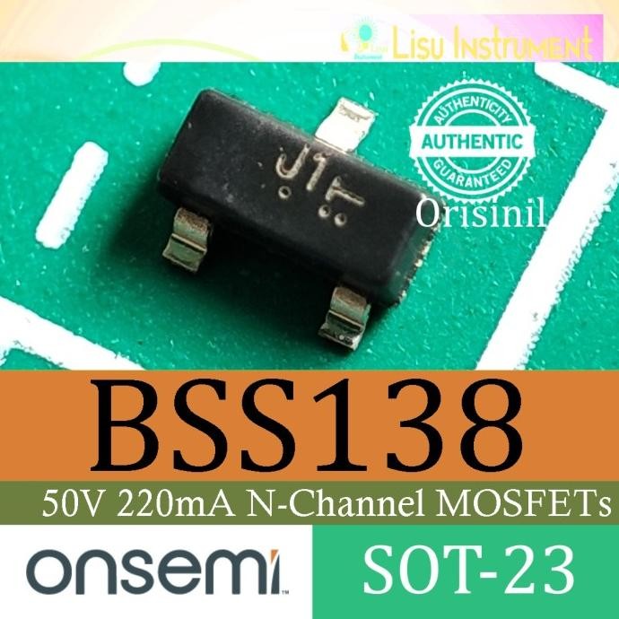 Baru (5) BSS138 J1 50V 200mA N-Channel MOSFET BSS138LT SOT-23 Original onsemi lisu992 Juara