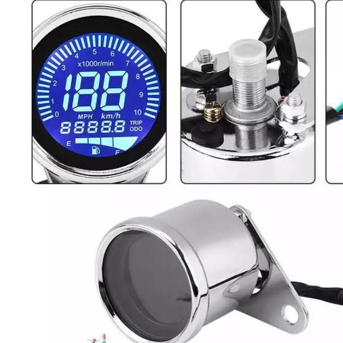 Speedometer Digital Tachometer Rpm Meter Sepeda Motor