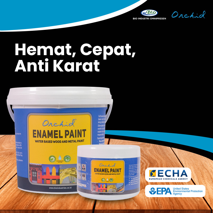 Cat Kayu Besi Water Based - Orchid Enamel Paint 800gram