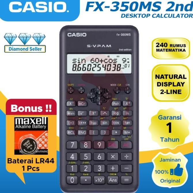 

Terlaris Kalkulator Casio Fx 350 Ms Plus Ready Stok