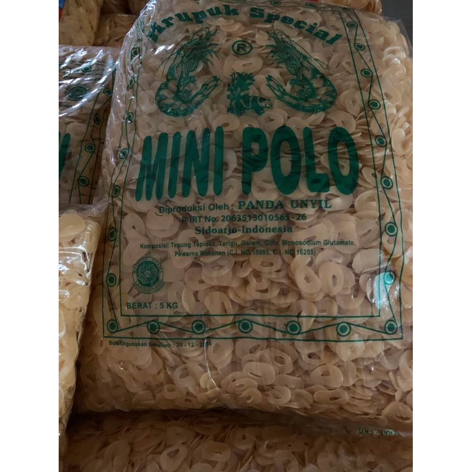 

KERUPUK MENTAH SPESIAL MINI POLO ASLI PANDA UNYIL 1 BAL/BALL/DUS 5 KG