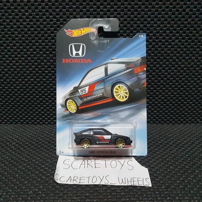 TERBATAS HOT WHEELS 1985 HONDA CRX HITAM BLACK HONDA SERIES