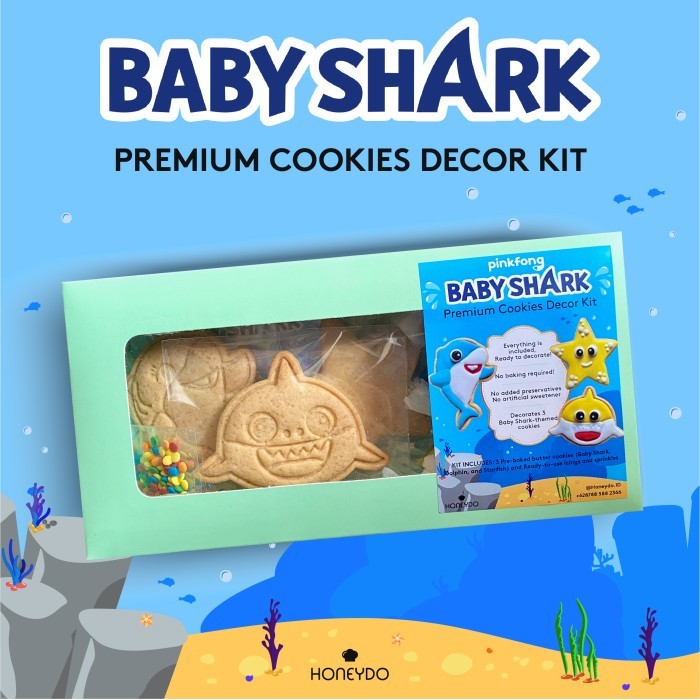 

HONEYDO COOKIES DECOR KIT BABY SHARK (COOKIE SIAP DEKORASI)