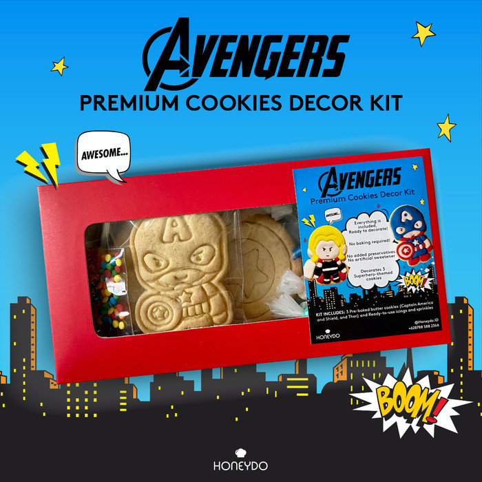 

HONEYDO COOKIES DECOR KIT AVENGERS #2 (COOKIES SIAP DEKORASI)