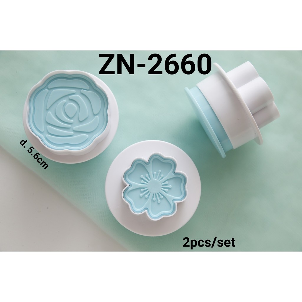 ZN-2660 Plunger cutter cetakan fondant cutter bunga mawar sakura (Plunger Cutter)