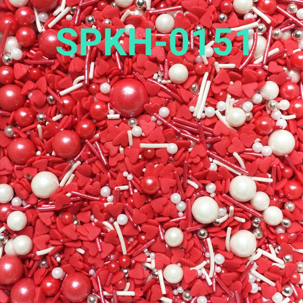 

SPKH-0151 Sprinkles sprinkle sprinkel 500gr mutiara mix hati merah (SPRINKLES)