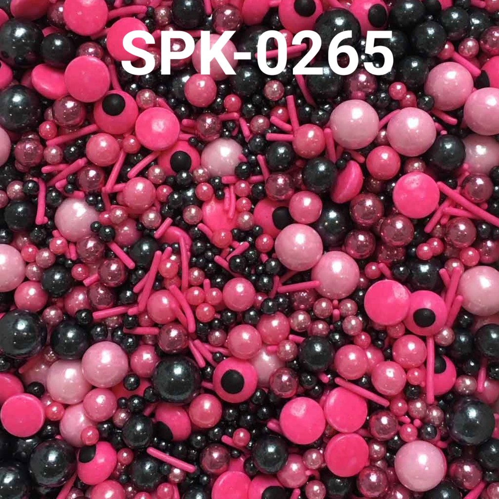 

SPK-0265 Sprinkles sprinkle springkel 1kg mutiara hitam pink (SPRINKLES)