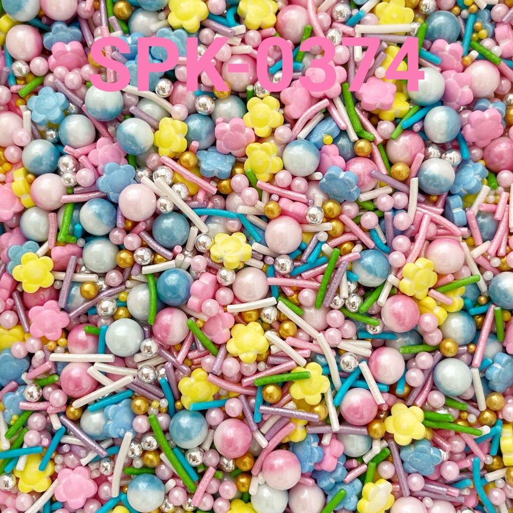 

SPK-0374 Sprinkles sprinkle sprinkel 1kg bunga mutiara rainbow (sprinkles)