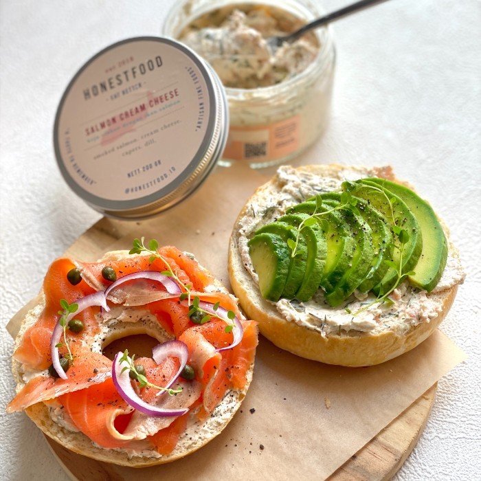 

SALMON CREAM CHEESE SPREAD HONESTFOOD - SELAI IKAN SALMON SANDWICH