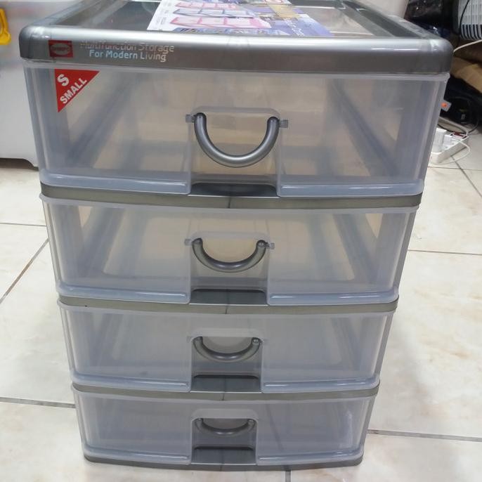 Grosir Mini Container 4 Susun Shinpo Sip 355-S4 / Laci 4 Susun Sedang Shinpo