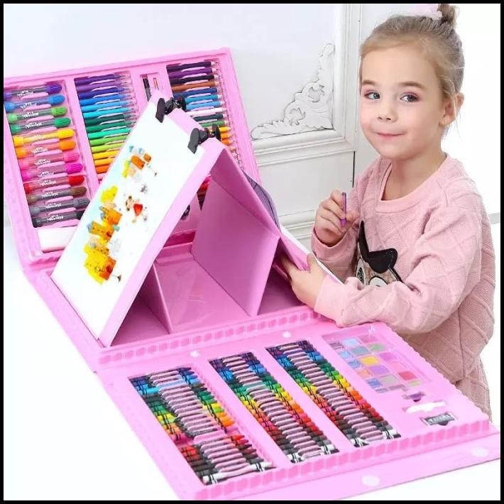 

Mainan Anak Set Spidol Crayon 208Pcs Untuk Melukis/Mewarna
