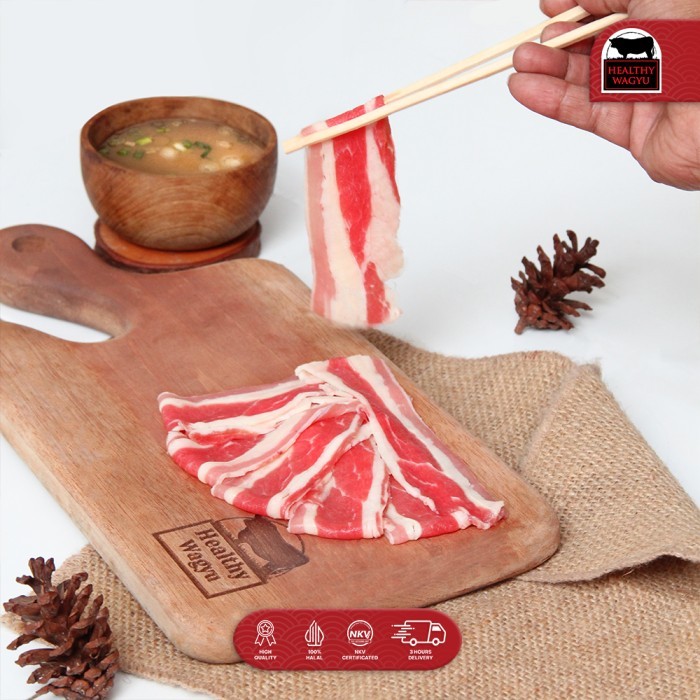 

Slice Beef AUS Shortplate Brisket Yoshinoya Yakiniku Healthy Wagyu
