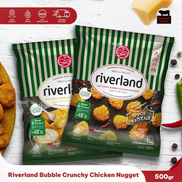 

Riverland Bubble Crunchy Chicken Nugget Naget ala Jepang 500gr