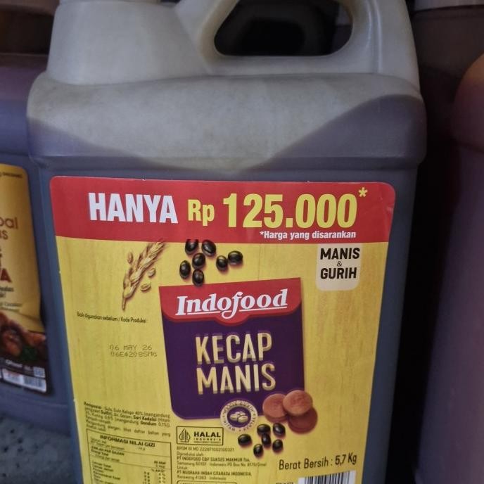 

Kecap Manis Indofood Jerigen 5.7kg Grosir GOJEK