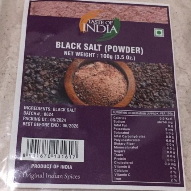 

monggo] BLACK SALT TASTE OF INDIA 100G / Kalanamak / Bubuk Garam Hitam