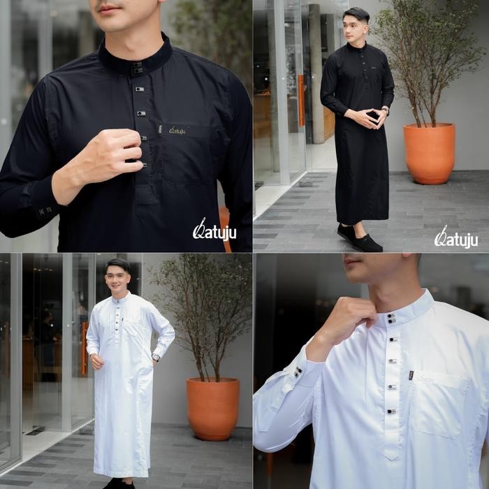 Terbaru Gamis Pria Dewasa Premium Jubah Polos Slimfit Lengan Manset/Baju Muslim Dewasa Arabian Style