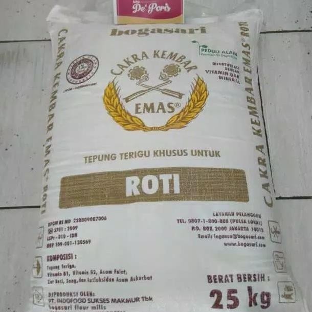 

BARANG TERLARIS Tepung Cakra Kembar Emas 25kg
