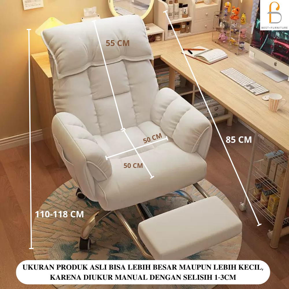 Kursi Empuk Footrest Kursi Direktur Kursi Kantor Kursi Komputer Kursi Gaming Kursi Belajar