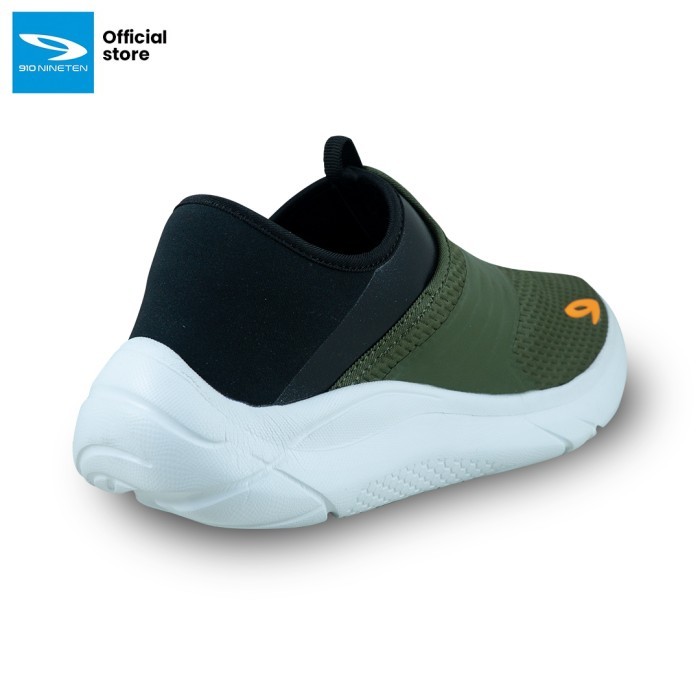 910 Nineten Osaka Arch Fix - Sepatu Lari Hijau-Olive/Hitam/Putih