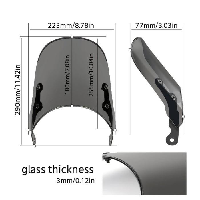 Windshield Windscreen For Yamaha Xsr 125 155 250 300 700 900 Original