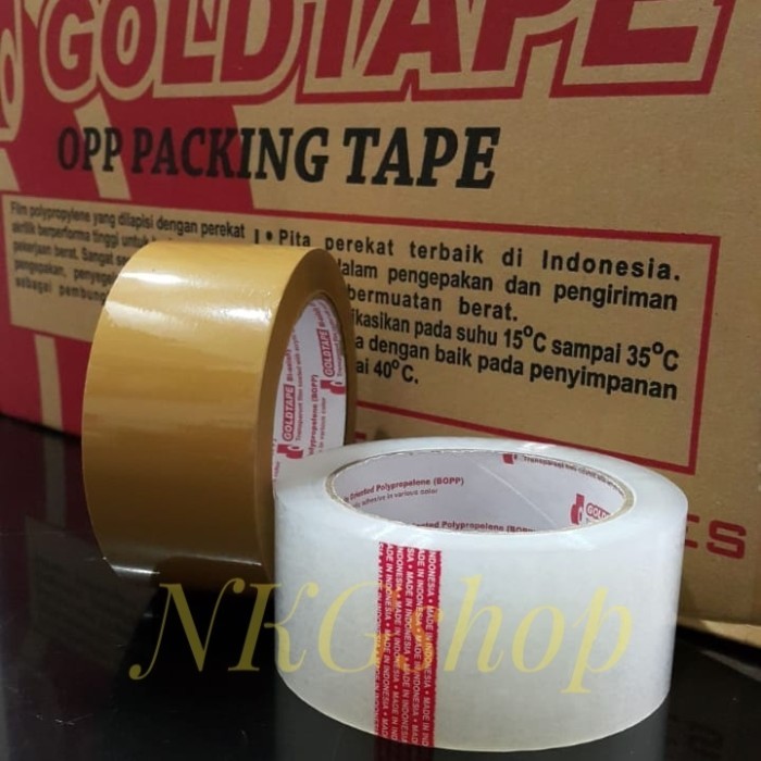 

LAKBAN GOLDTAPE/OPP GOLDTAPE DUS MERAH 2" 48MMX90Y (MIN 1DUS = 72ROLL)