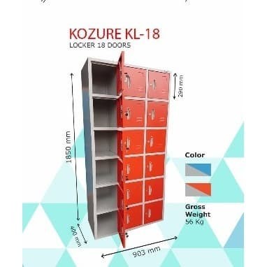 

LOKER LOCKER LEMARI KABINET BESI 18 PINTU KOZURE KL 18